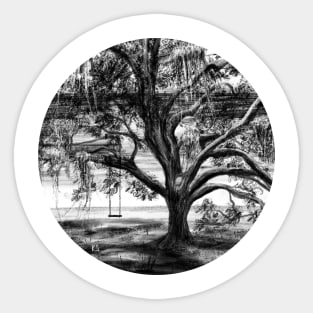 Mossy Oak Tree with Swing Sticker